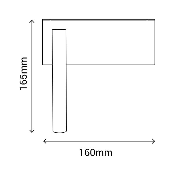 Melna sienas lampa SULION Clara, augstums 16,5 cm-image-3