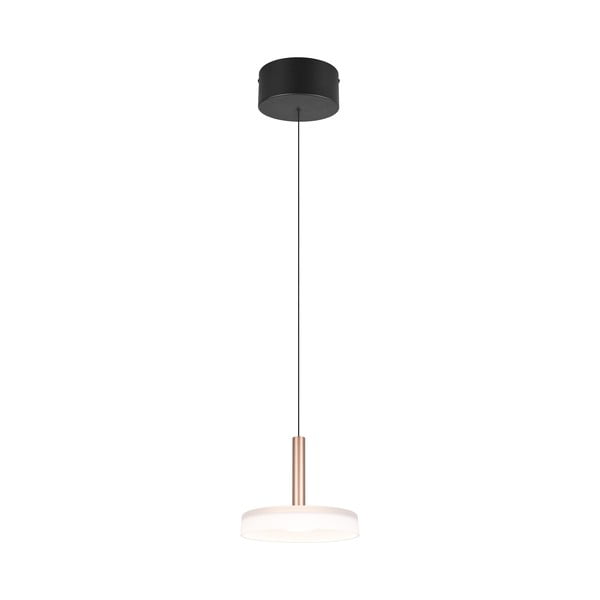 Melnbalta/zelta krāsas LED piekaramā lampa ar regulējamu spilgtumu un stikla abažūru ø 22 cm Celeste – Trio-image-2
