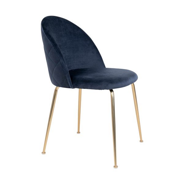 Zili/zelta krāsas samta pusdienu krēsli (2 gab.) Geneve – House Nordic-image-3