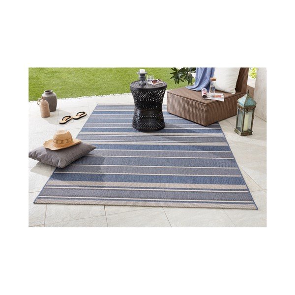Zils āra paklājs NORTHRUGS Strap, 80 x 150 cm-image-2