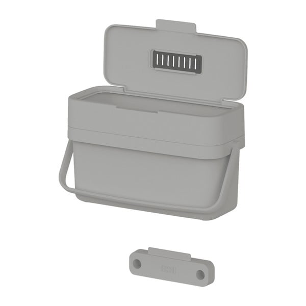 Pelēks kompostējamo atkritumu konteiners 4 l Duo – Joseph Joseph