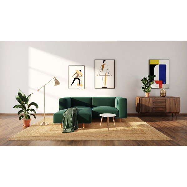 Tumši zaļš samta stūra dīvāns (ar kreiso stūri) Kukumo – Ame Yens-image-3