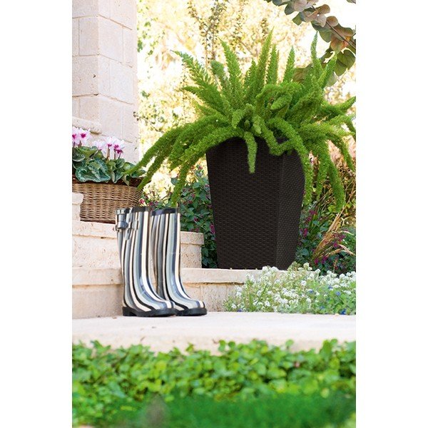 Plastmasas puķu poda apvalks Rattan – Keter-image-1