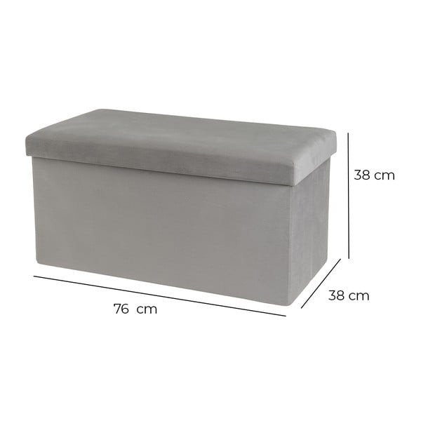 Gaiši pelēks samta pufs Estela – Casa Selección-image-3