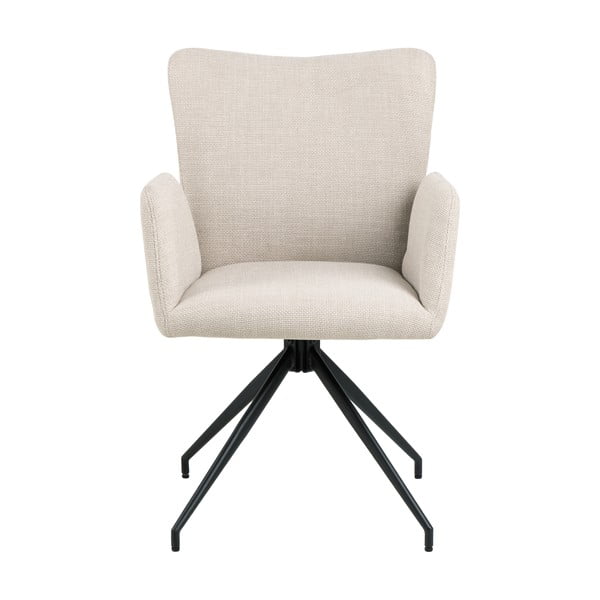 Bēši polsterēti ēdamistabas krēsli ar roku balstiem (2 gab.) Laura – Actona-image-2