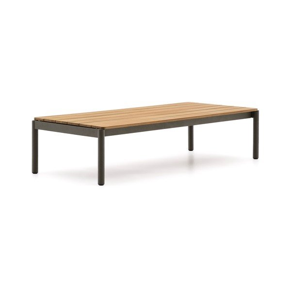 Tīkkoka masīvkoka dārza kafijas galdiņš 63x149 cm Sorells – Kave Home