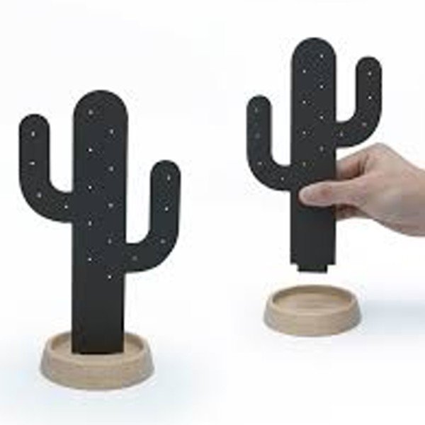Melns juvelierizstrādājumu stends Qualy&CO Cactus-image-2