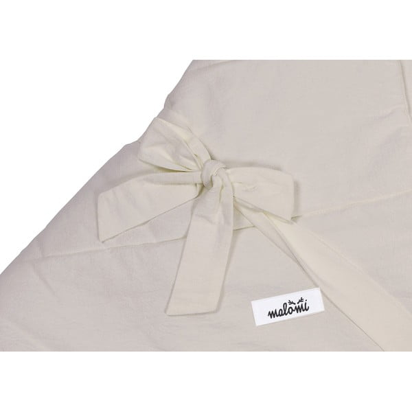 Krēmkrāsas kokvilnas bērnu sega 75x75 cm – Malomi Kids-image-1