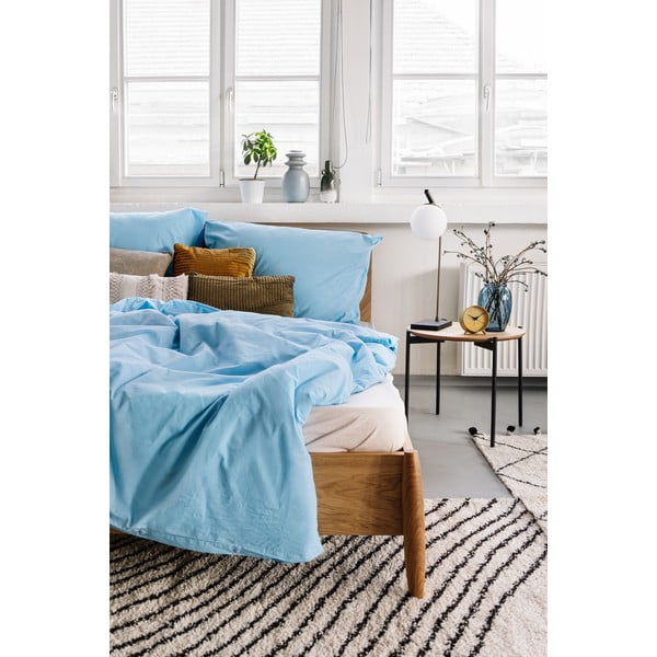 Zila divguļamā kokvilnas gultasveļa Bonami Selection, 200 x 220 cm-image-3