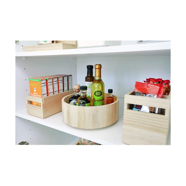 Augsts rotējošs virtuves organizators no paulovnijas koka iDesign, ø 26,7 cm-image-2