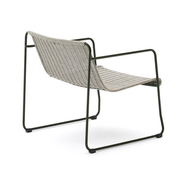 Dūmakaini zaļš metāla dārza atpūtas krēsls Maurina – Kave Home-image-4