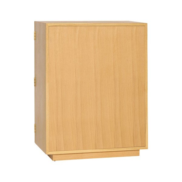 Dabīga toņa piekarināma vitrīna ar ozolkoka imitāciju 70x90x39 cm Mae – Hübsch-image-2