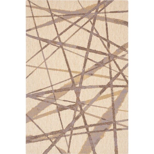 Bēšs vilnas paklājs 200x300 cm Sticks – Agnella