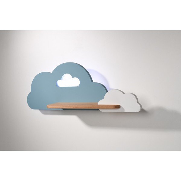 Balts/zils bērnu gaismeklis Cloud – Candellux Lighting-image-1