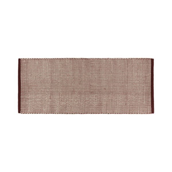 Bordo/dabīga toņa ar rokām darināts vilnas celiņa paklājs 80x170 cm Talo – noo.ma-image-4