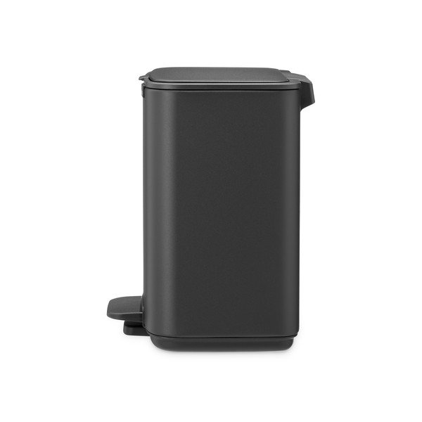 Tumši pelēka tērauda atkritumu tvertne ar pedāli 4 l Bo – Brabantia-image-3