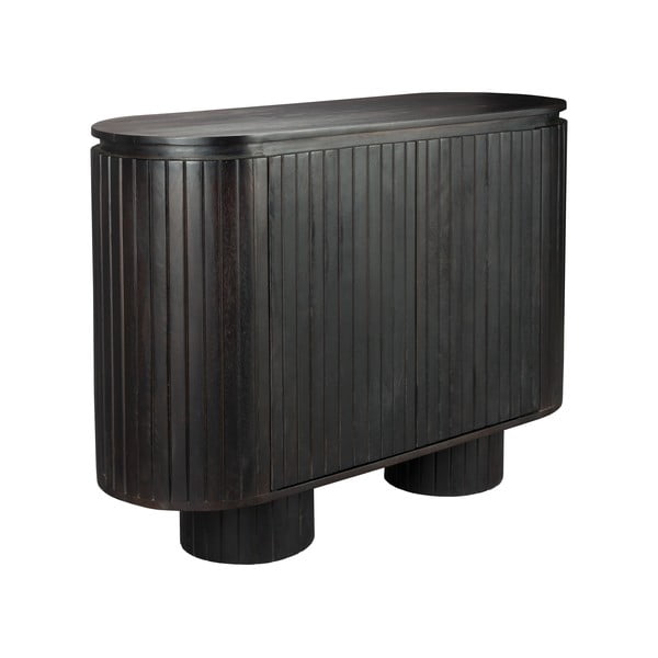 Tumši brūns mango masīvkoka skapītis 110x80x40 cm Kenji – Dutchbone-image-1