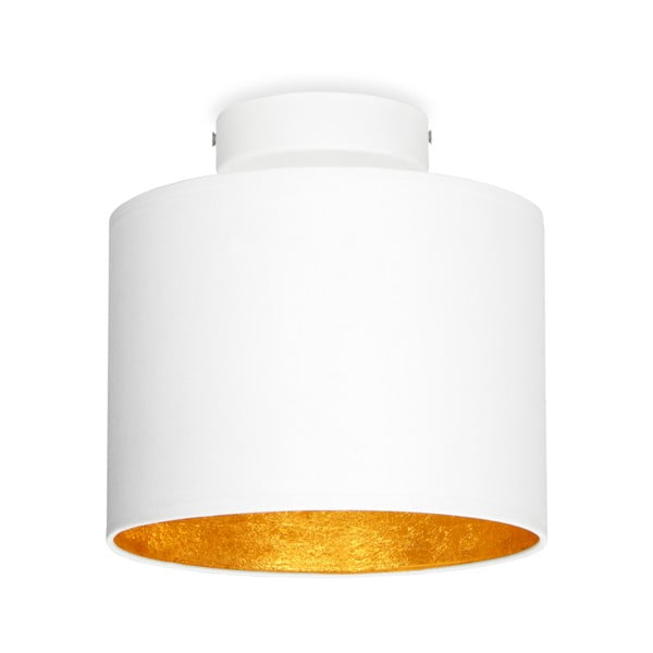 Balta griestu lampa ar zelta detaļām Sotto Luce MIKA XS, ø 20 cm