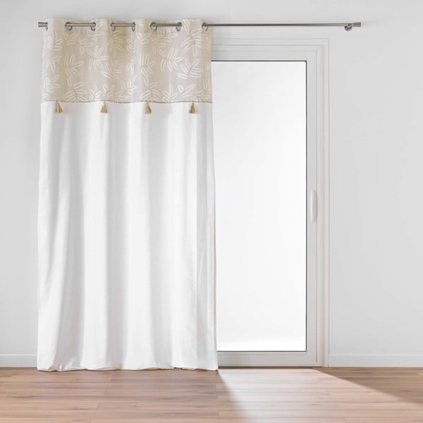 Balts/bēšs aizkars no kokvilnas maisījuma 140x240 cm Altea – douceur d'intérieur