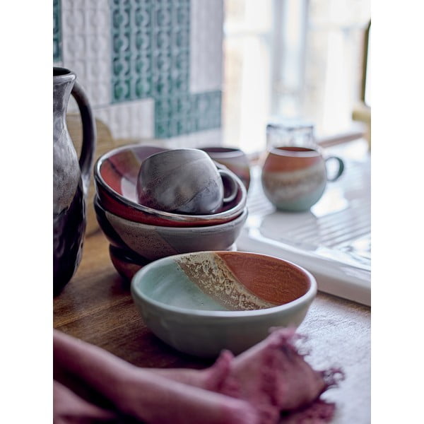 Zaļa/oranža māla bļodiņa 572 ml Paula – Bloomingville-image-1