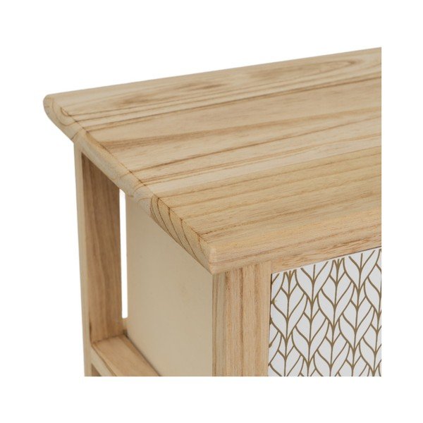 Dabīga toņa paulonijas masīvkoka augsta kumode 34x78 cm – Casa Selección-image-2