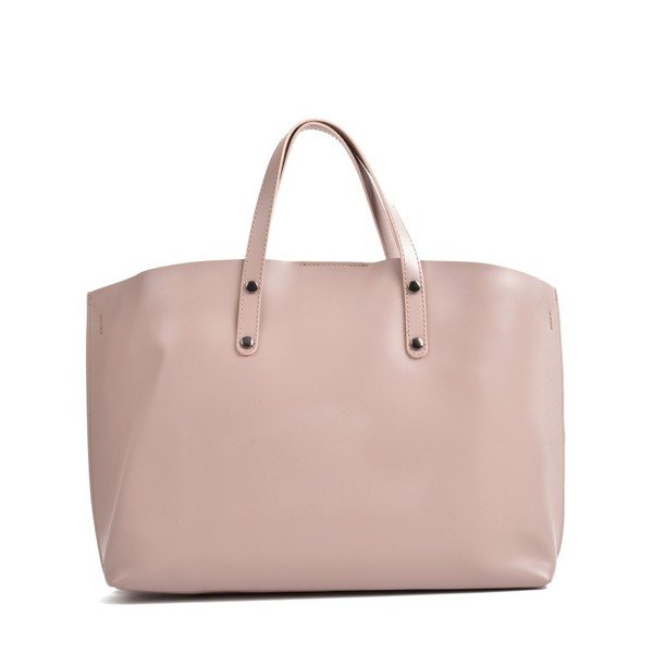 Rozā un smilškrāsas ādas rokassomiņa Mangotti Somas Lulia-image-2