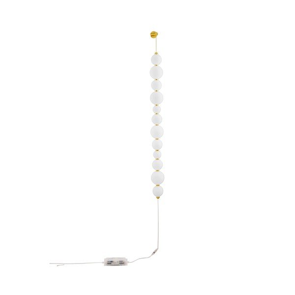 Balta/zelta krāsas metāla LED sienas lampa ar regulējamu spilgtumu Perla – Nova Luce