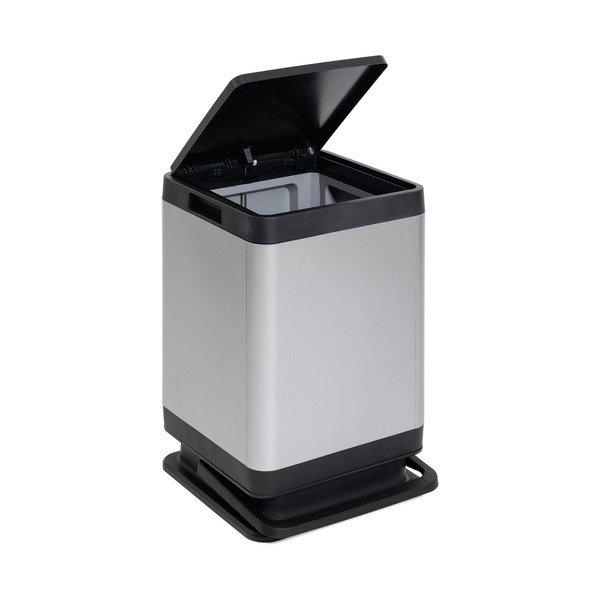 Sudraba krāsas plastmasas atkritumu tvertne ar pedāli 80 l Tokyo – DEA HOME