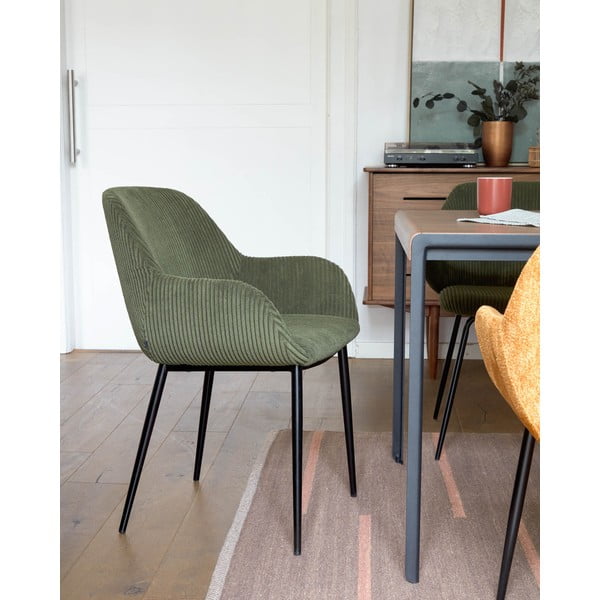Haki polsterēts ēdamistabas krēsls Konna – Kave Home-image-1