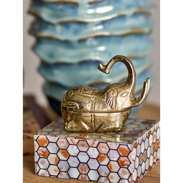 Dekoratīva uzglabāšanas kaste no polirezīna 13x10x5 cm Domino – Bloomingville-image-2