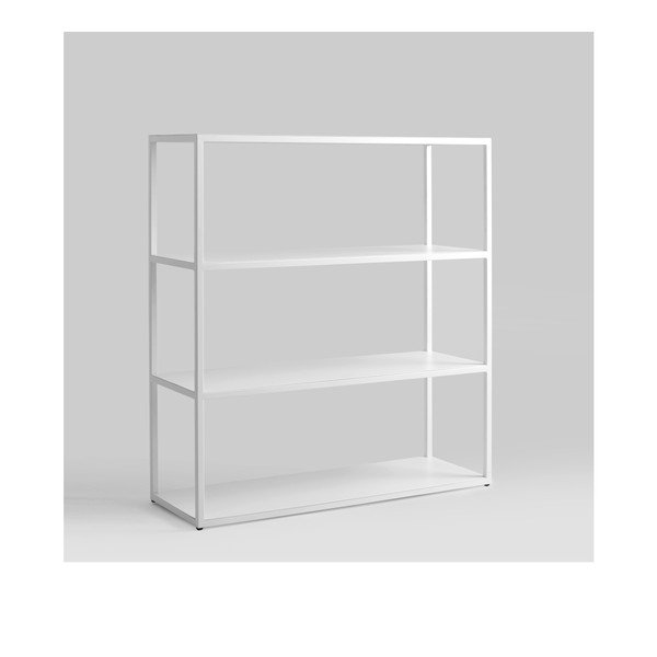 Balta grāmatu skapis CustomForm Hyllermetal, augstums 110 cm-image-3