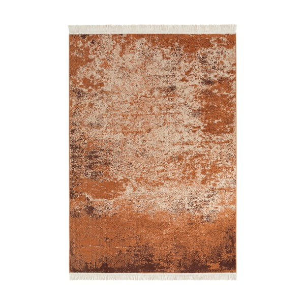 Oranžs paklājs ar pārstrādātu kokvilnu sastāvā Nouristan, 80 x 150 cm
