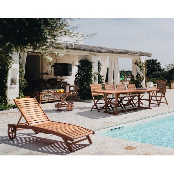 Dabīga toņa masīvkoka dārza krēsls Noemi – Bizzotto-image-1