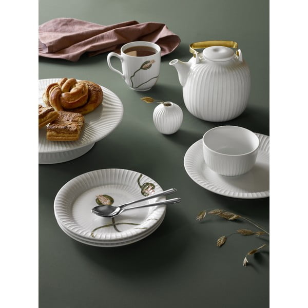 Balts porcelāna šķīvis Kähler Design Hammershoi, ⌀ 22 cm-image-1