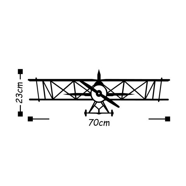 Melns sienas dekors Wallity Plane-image-2