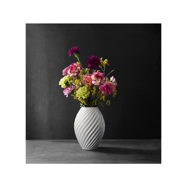 Balta porcelāna vāze Morsø River, augstums 26 cm-image-1