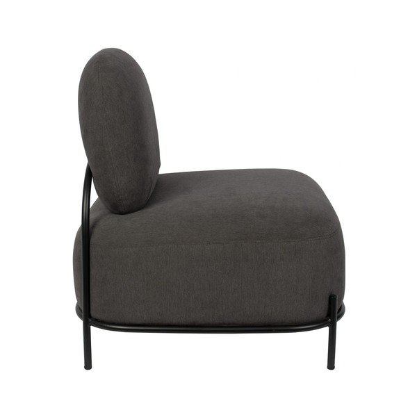 Tumši pelēks krēsls White Label Polly-image-3