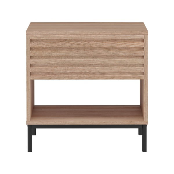 Dabīga toņa naktsskapītis ar ozolkoka imitācijas galda virsmu Celine – Støraa-image-2