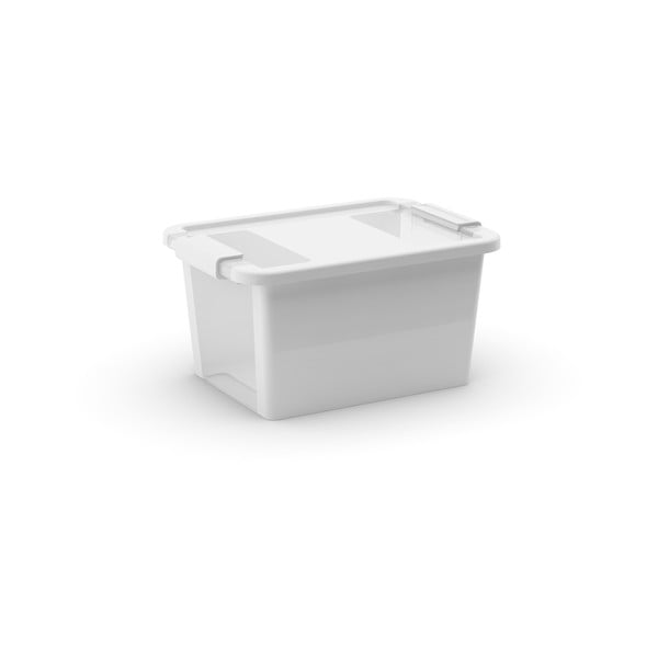 Balta plastmasas uzglabāšanas kaste ar vāku 36,5x26x19 cm Bi-Box S – KIS
