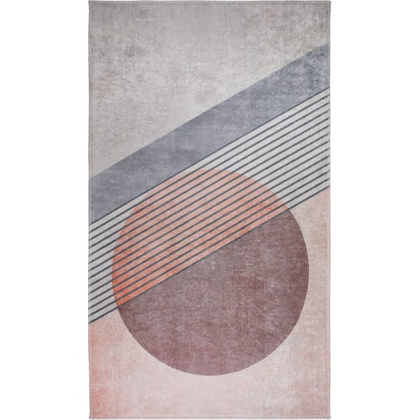Gaiši rozā/gaiši pelēks mazgājams celiņa paklājs 80x200 cm – Vitaus