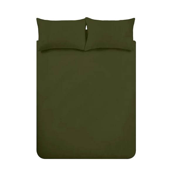 Haki divguļamā flaneļa gultas veļa 230x220 cm Brushed – Catherine Lansfield-image-3