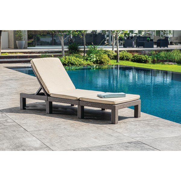 Bēšs mākslīgās rotangpalmas dārza zvilnis Daytona – Keter-image-2