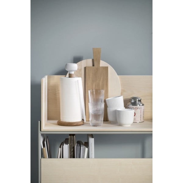 Papīra dvieļu turētājs no ozolkoka ar baltām porcelāna detaļām Kähler Design Hammershoi-image-2