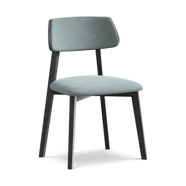 Zils masīvkoka pusdienu krēsls Niu – Makamii