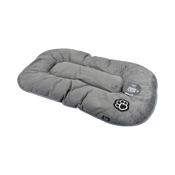 Pelēka zamšādas mājdzīvnieku gulta suņiem 61x38 cm Flakes – Love Story-image-2