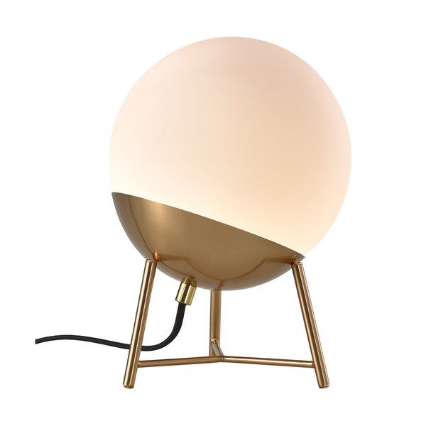 Balta LED galda lampa ar regulējamu spilgtumu no stikla (augstums 32 cm) Chelsea – House Nordic-image-2