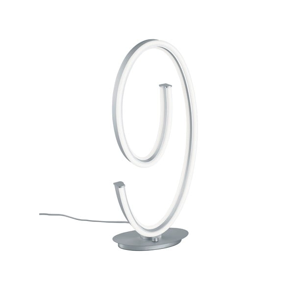 Pelēka LED galda lampa ar balss vadību/ar mobilās lietotnes vadību un metāla abažūru (augstums 65 cm) Ciola – CINQUE