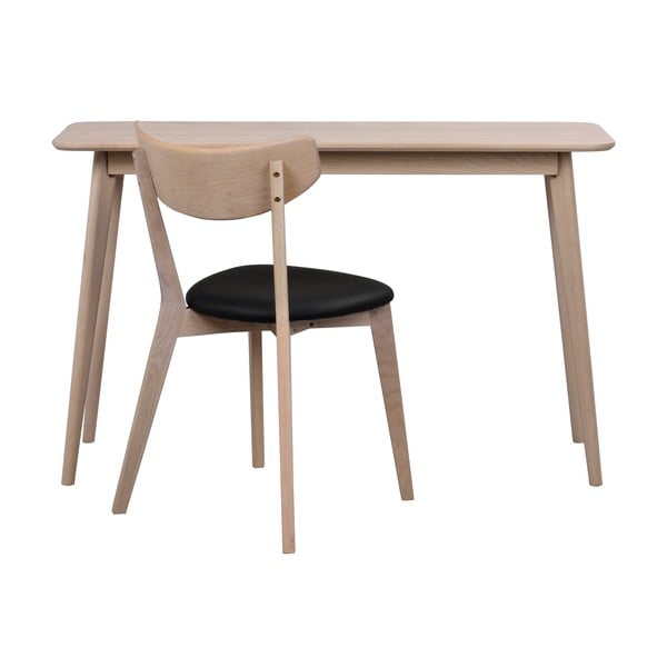 Konsoles galds ar ozolkoka imitāciju dabīgā tonī 120x40 cm Yumi – Rowico-image-4