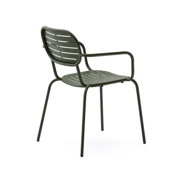 Tumši zaļš metāla dārza krēsls Brai – Kave Home-image-4