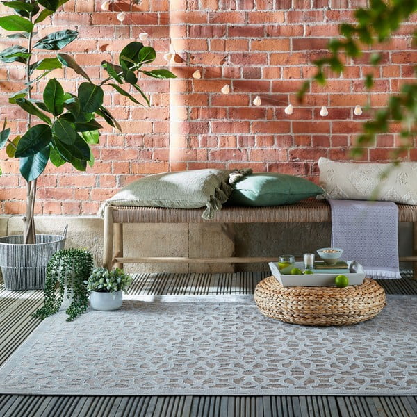 Pelēks āra paklājs 230x160 cm Argento – Flair Rugs-image-1